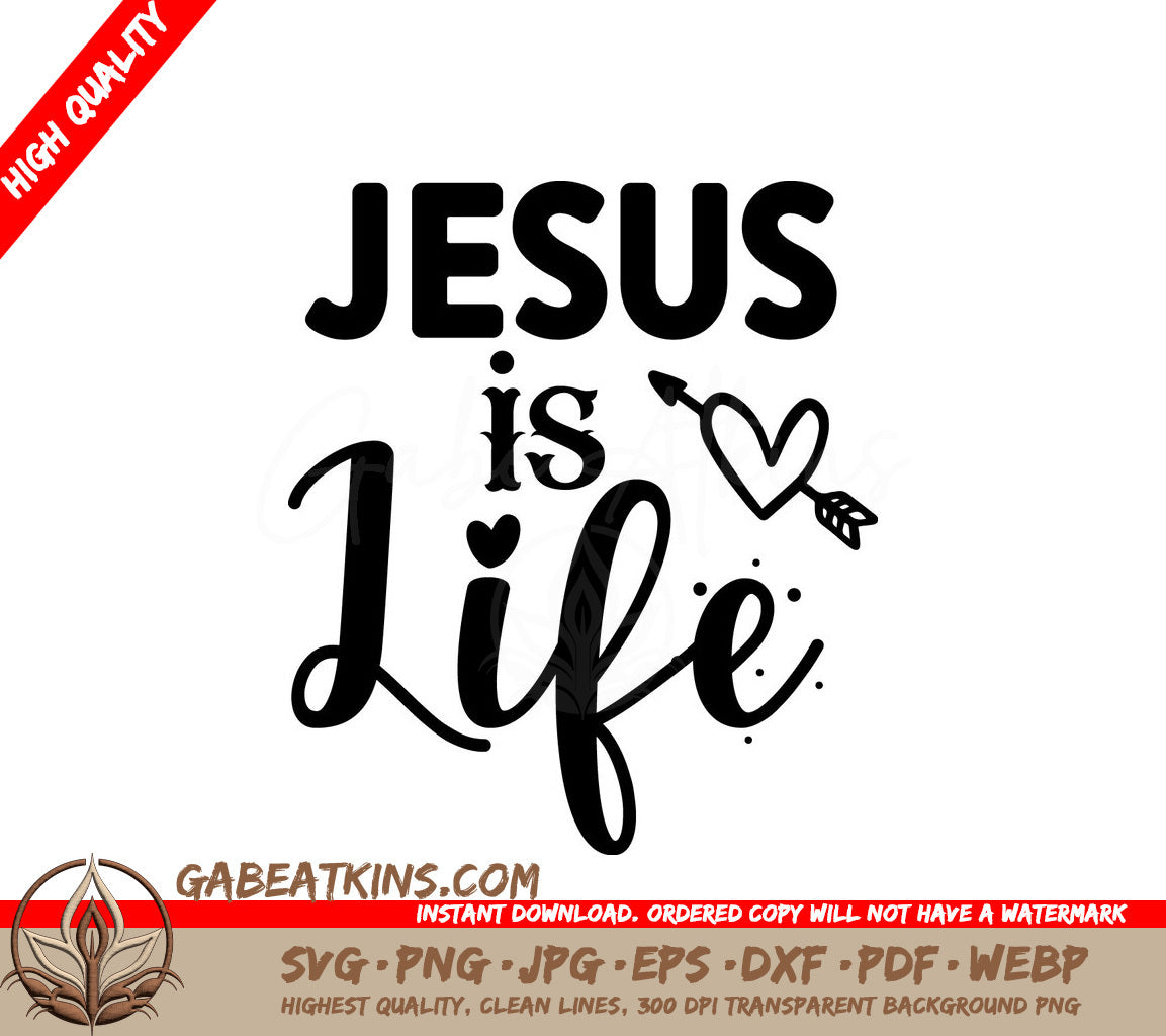 Jesus Is Life SVG Poster SVG