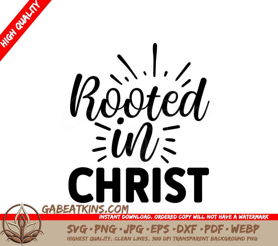 Rooted in Christ SVG Design SVG