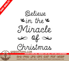 Christmas Miracle Believe SVG SVG