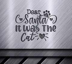 Dear Santa Cat SVG Design SVG