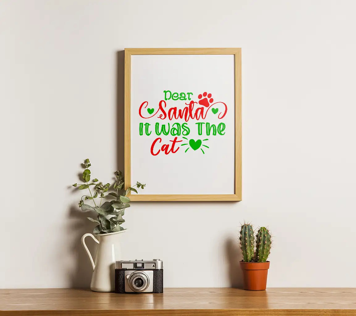 Dear Santa Cat SVG Design SVG