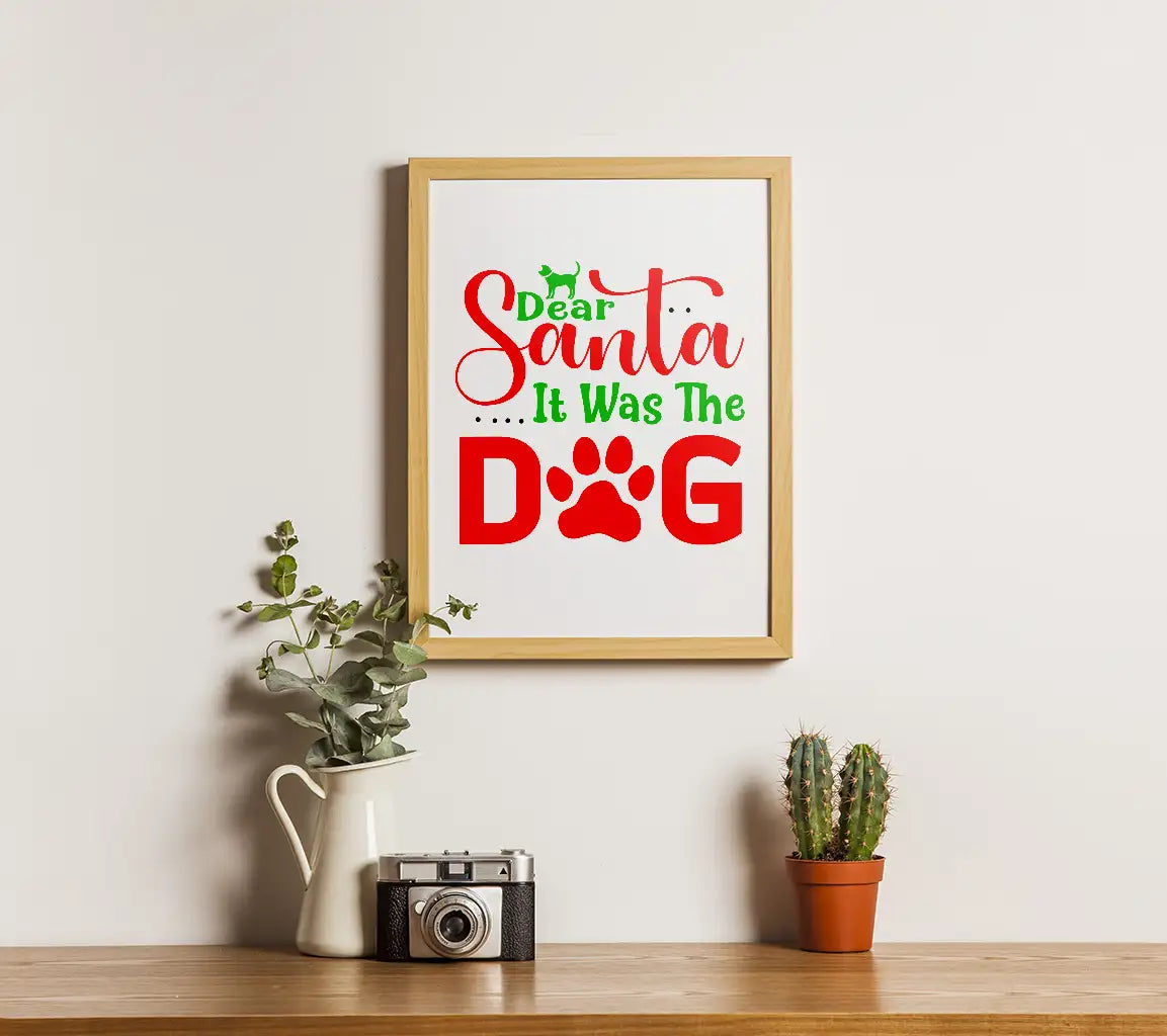 Dear Santa Dog SVG Cut File SVG