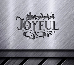 White Background Joyful Christmas SVG SVG