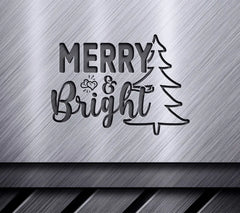 Merry & Bright Christmas Tree SVG SVG