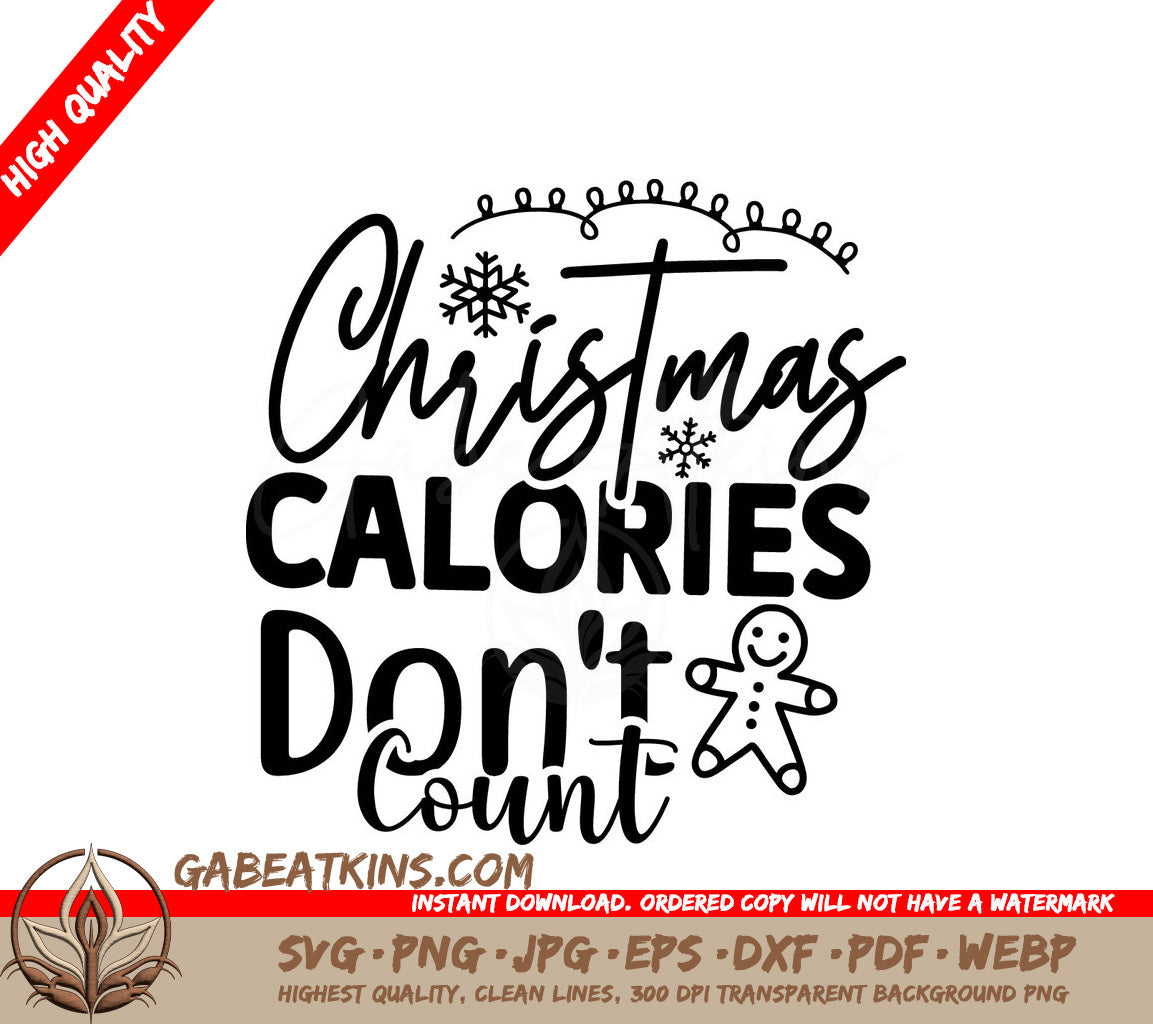 Christmas Calories Dont Count SVG SVG