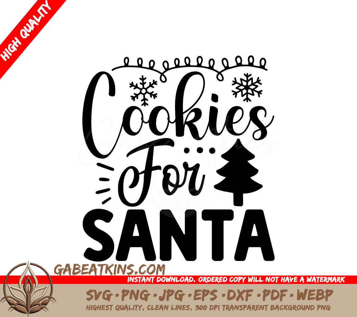 Cookies For Santa SVG Design SVG