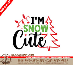 Snow Cute Christmas SVG Design SVG