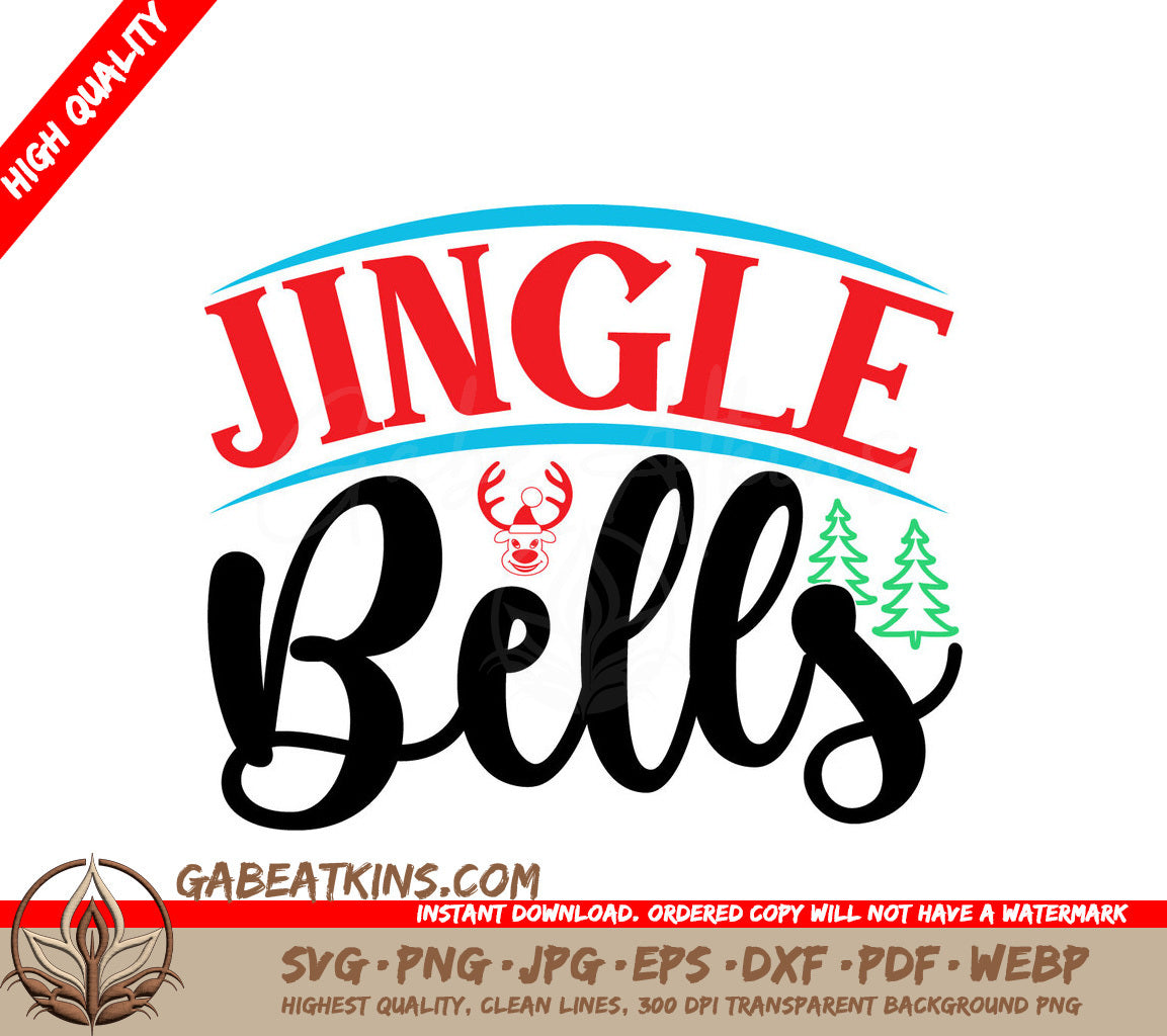 White Background Jingle Bells SVG SVG