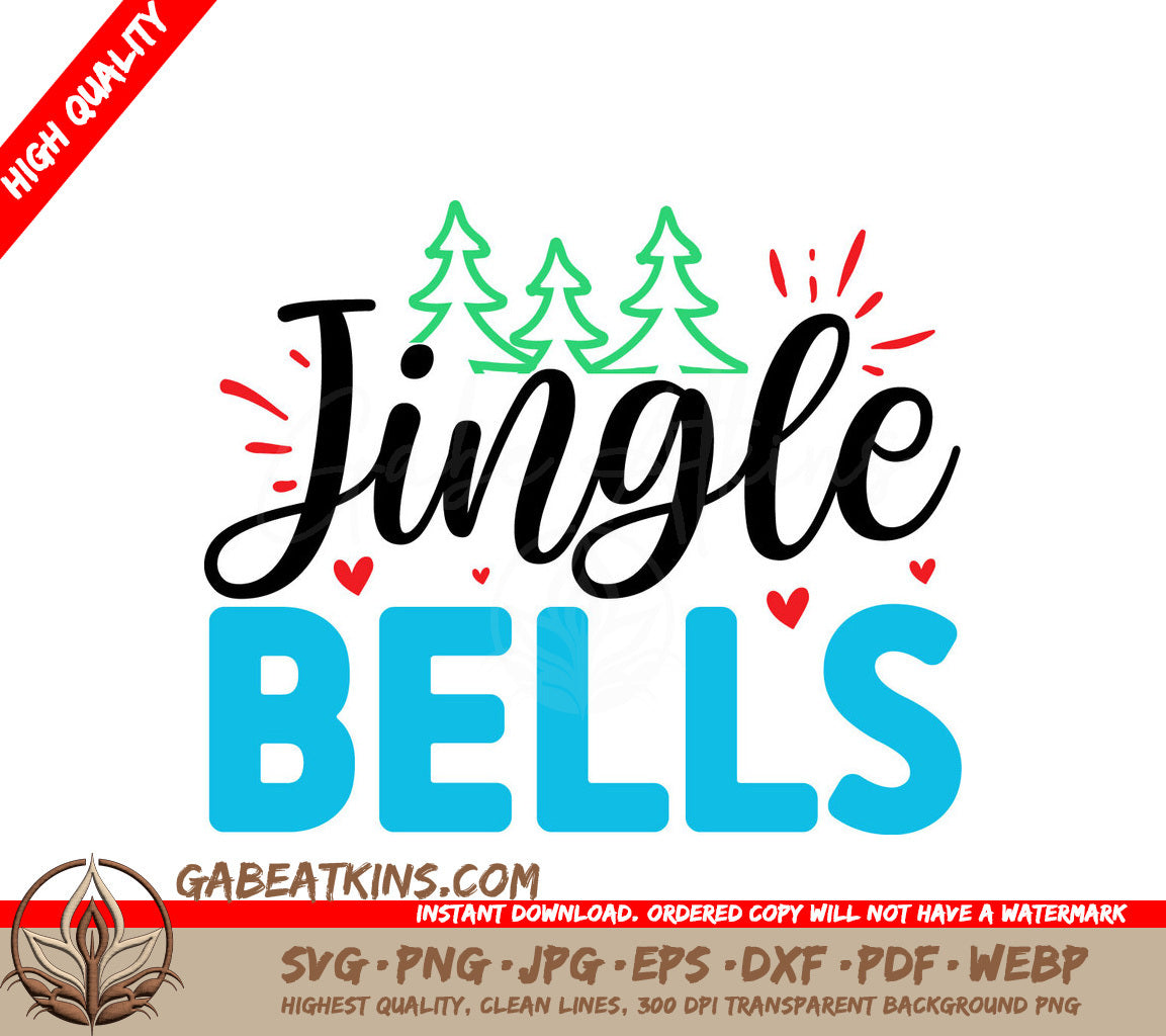 Blue & Black Jingle Bells SVG SVG