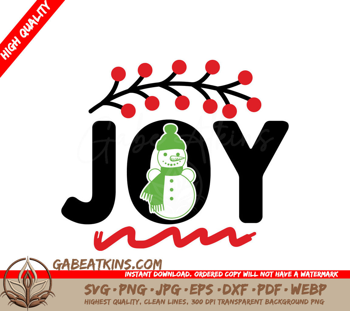 Christmas Joy Snowman SVG SVG