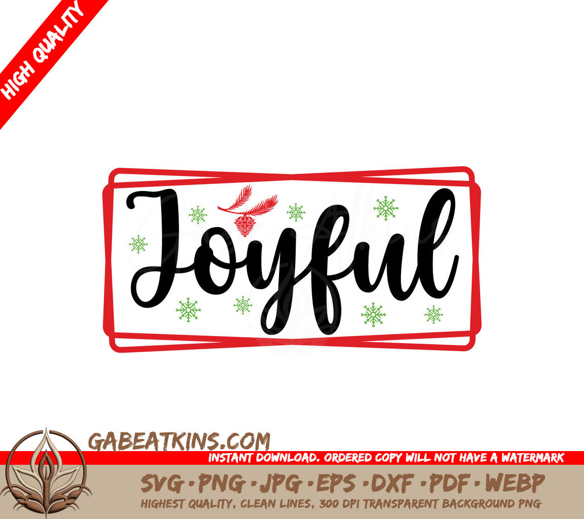 Joyful Snowflakes Pine Cone SVG SVG