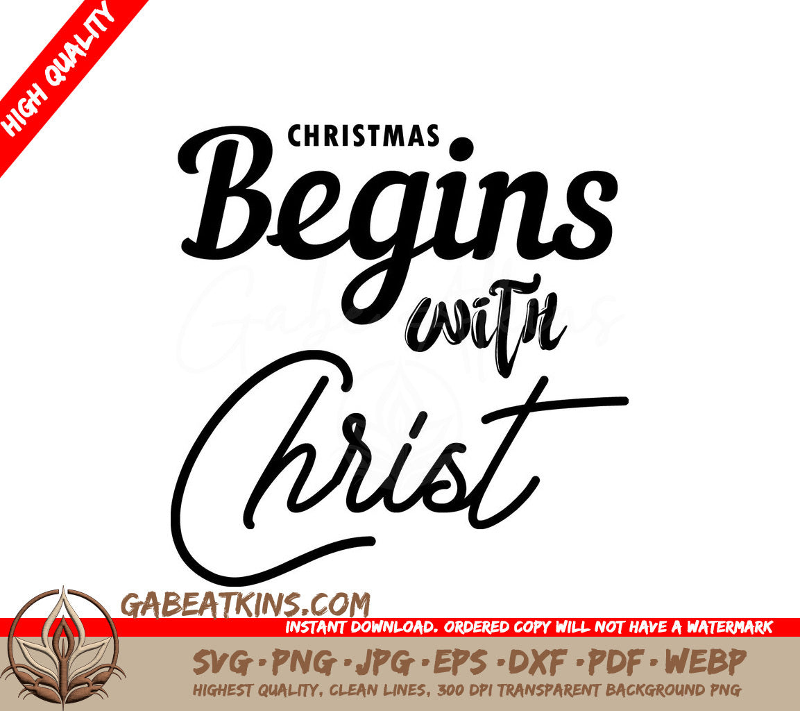 Christmas Begins With Christ SVG SVG