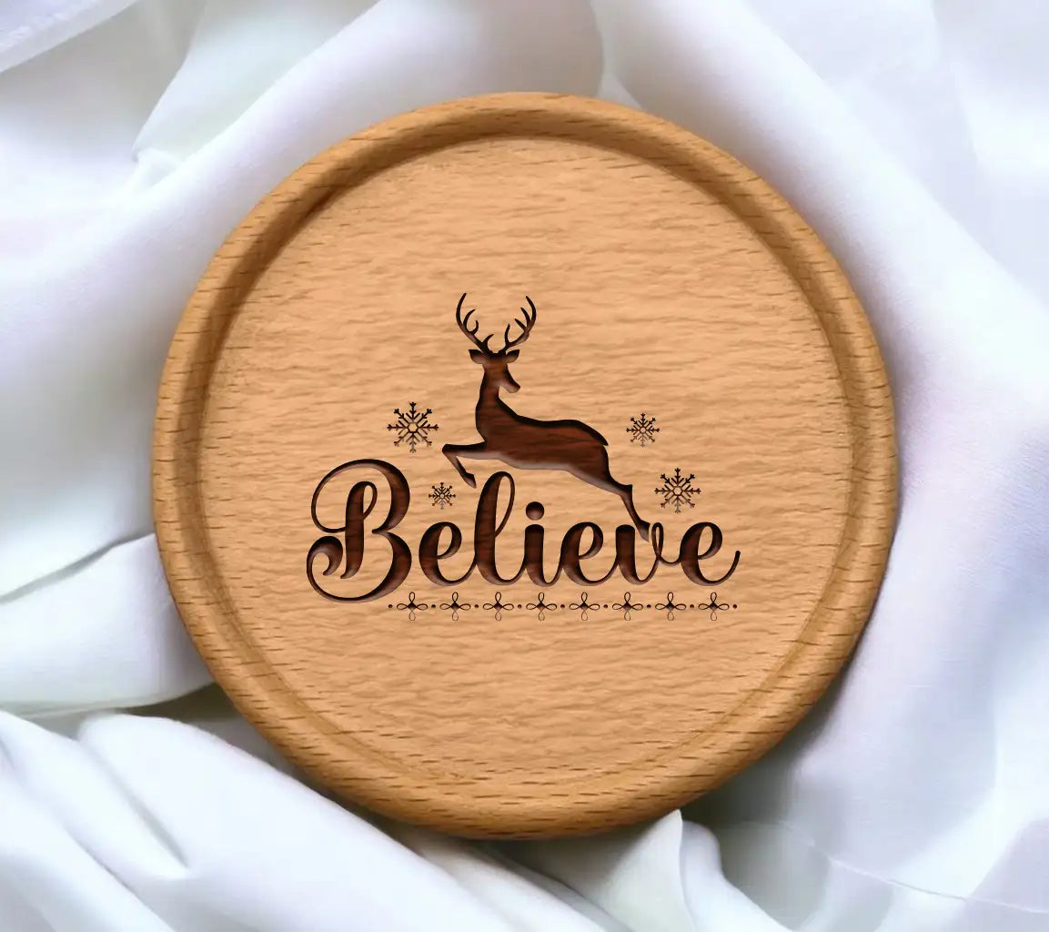 Believe Reindeer Christmas SVG SVG