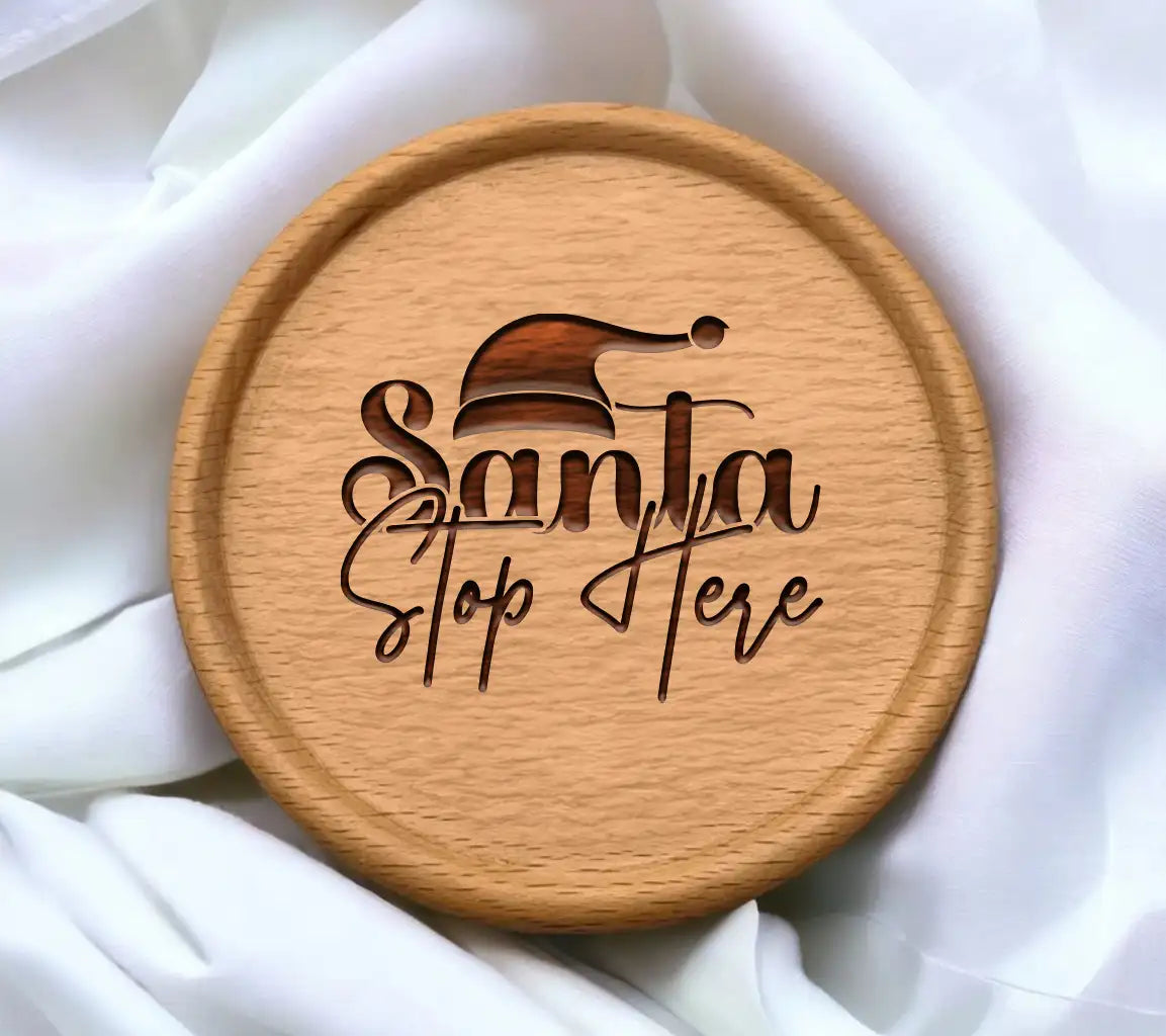 Santa Stop Here SVG Doormat SVG