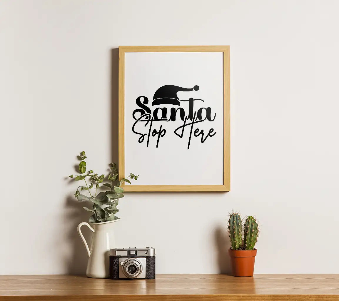 Santa Stop Here SVG Doormat SVG