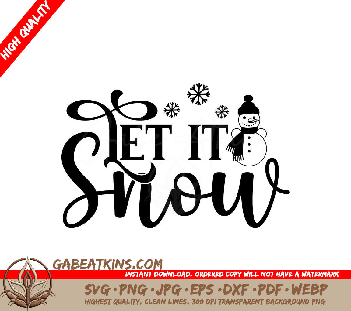 Let It Snow Christmas Doormat SVG SVG