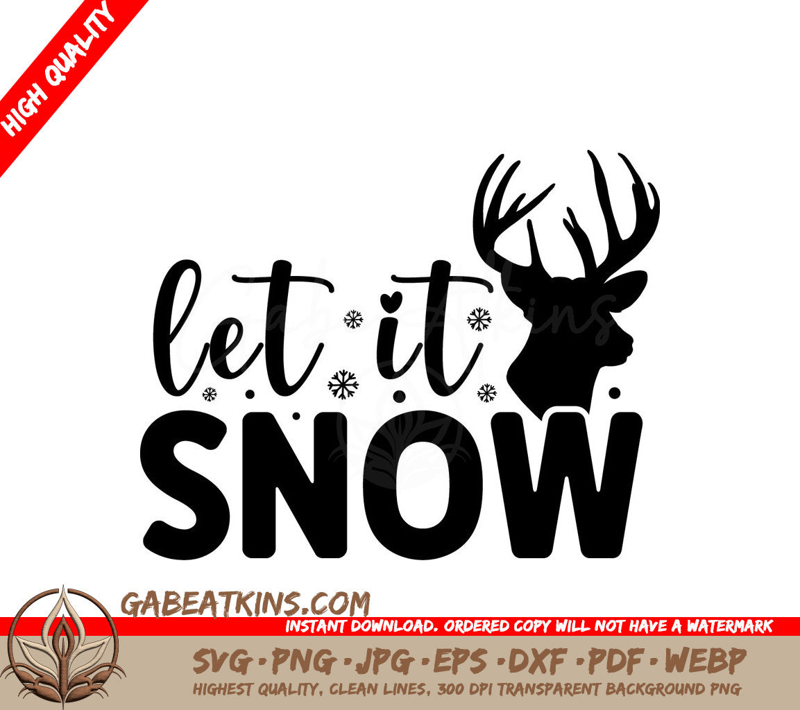 Let It Snow Deer SVG SVG