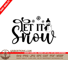 Let It Snow Christmas Doormat SVG SVG