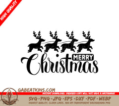 Merry Christmas Reindeer SVG SVG