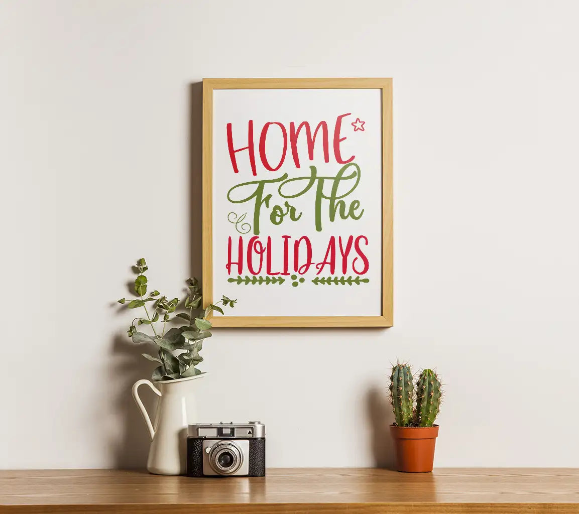 Red & Green Holiday Home SVG SVG