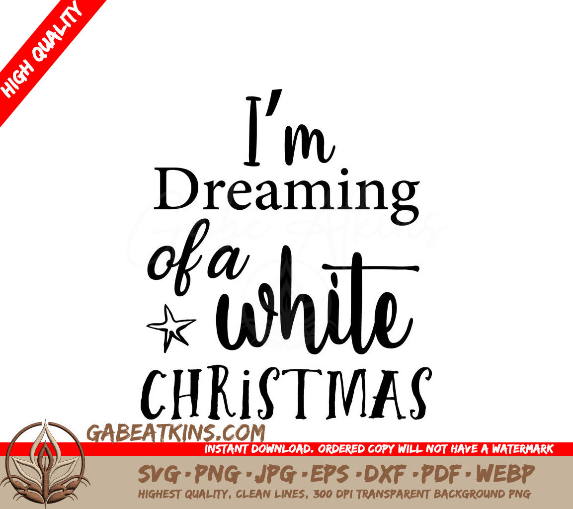 Dreaming White Christmas SVG SVG