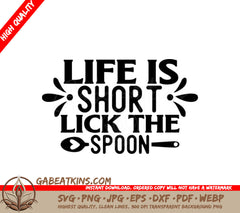 Life Is Short SVG Spoon SVG