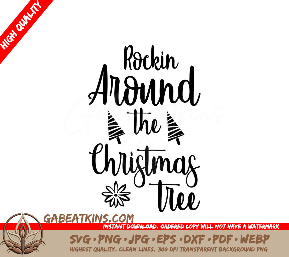 Rockin Christmas Tree SVG SVG