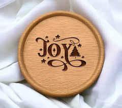 Christmas Joy Round Ornament SVG SVG