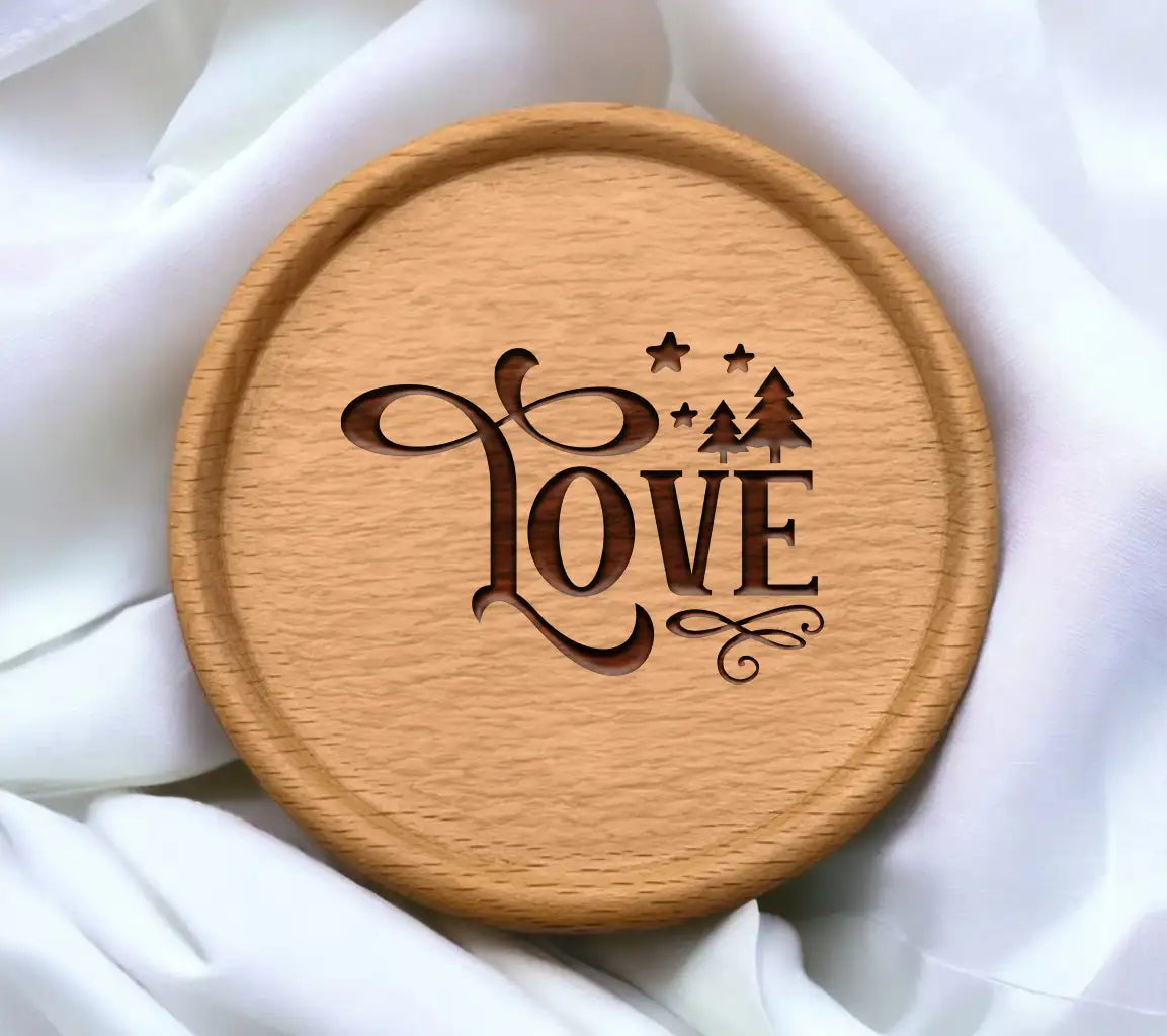 Christmas Round Ornament Love SVG SVG