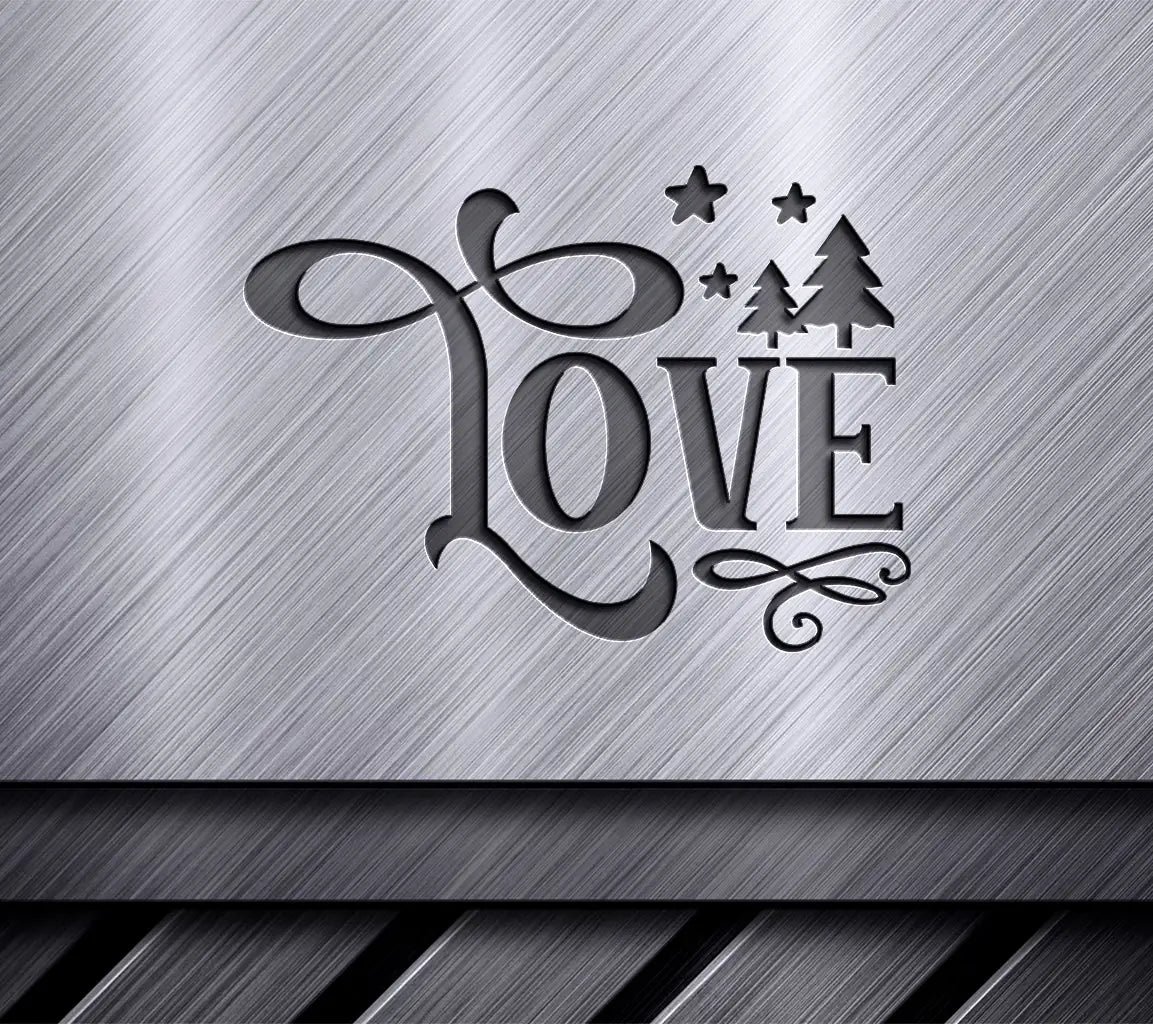 Christmas Round Ornament Love SVG SVG