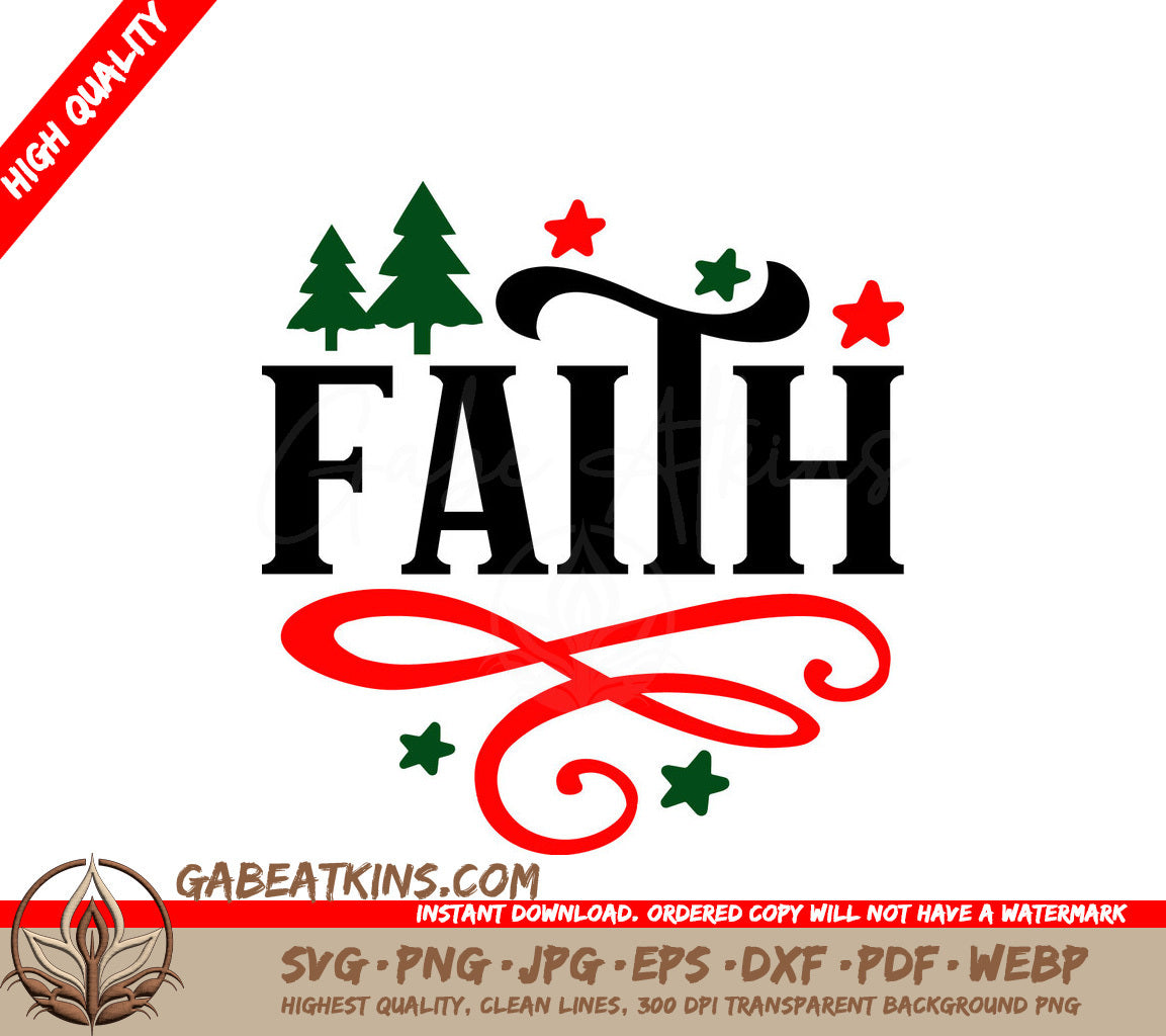 Christmas Round Ornaments Faith SVG SVG