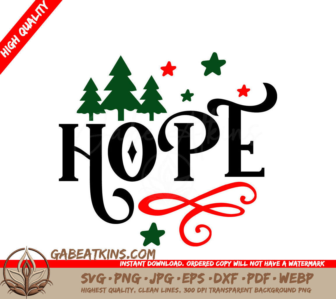 Hopeful Christmas Ornaments SVG SVG