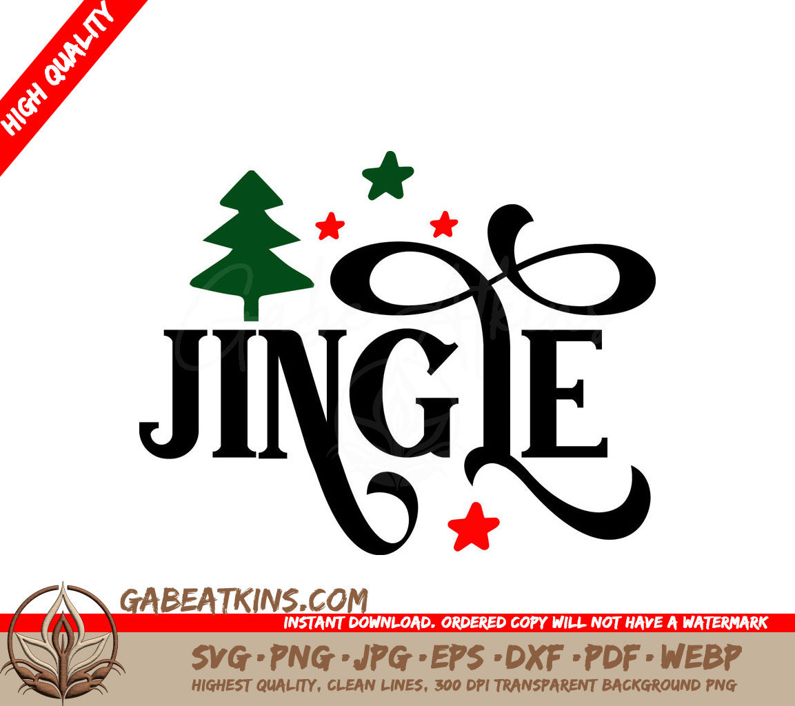 Christmas Round Ornament Jingle SVG SVG