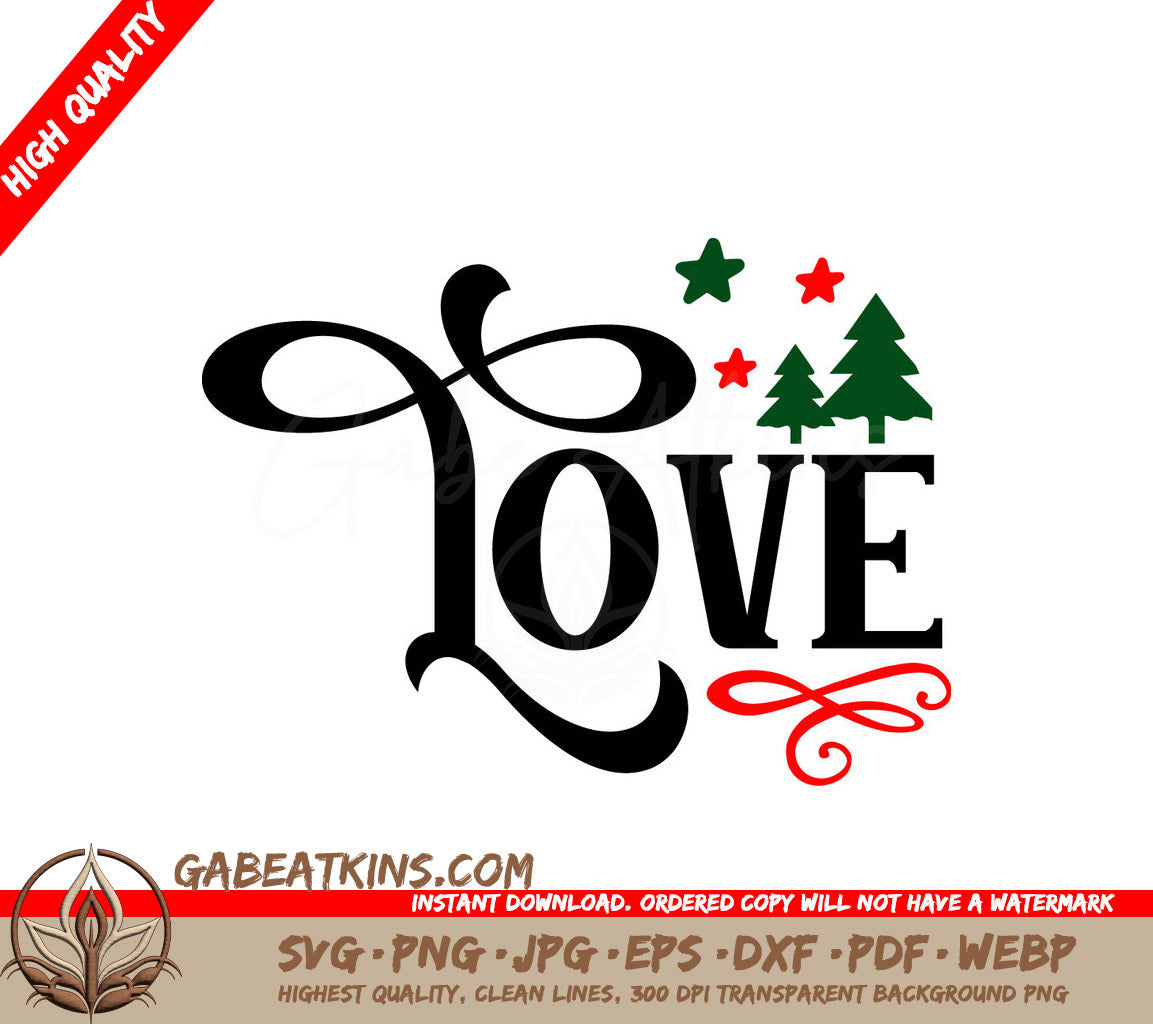 Christmas Round Ornament Love SVG SVG