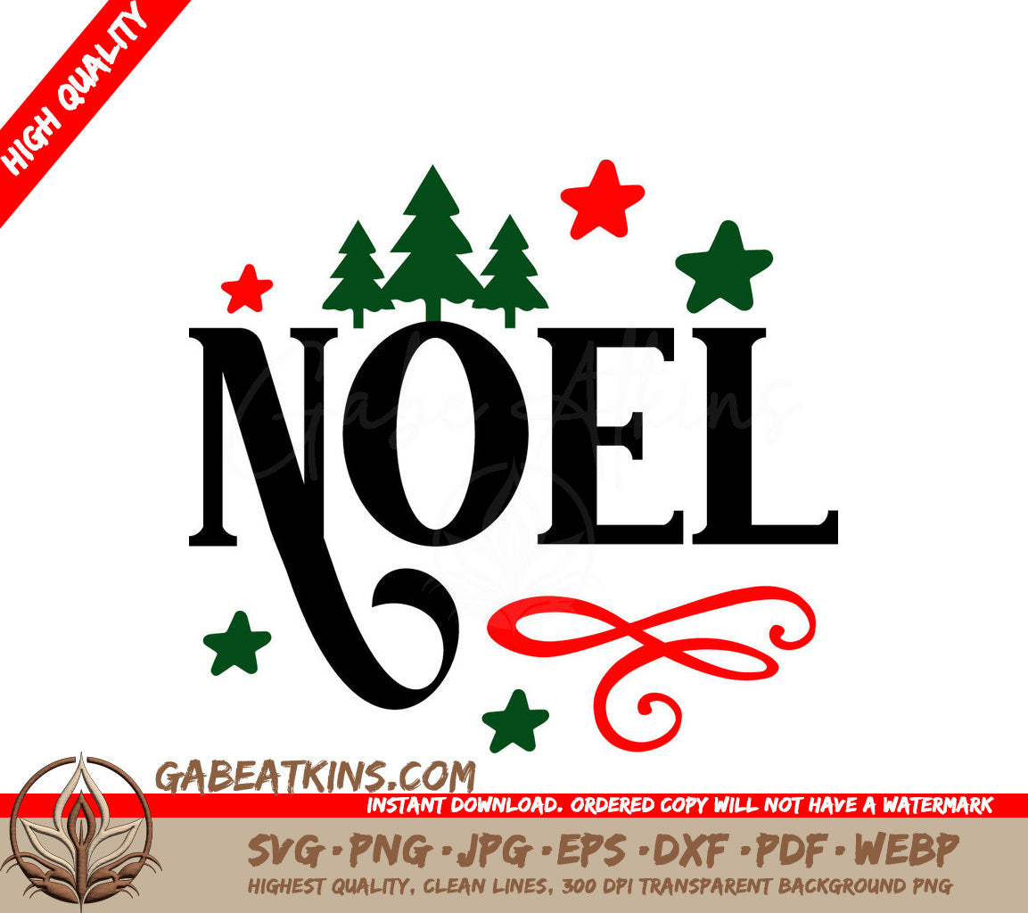 Noel Christmas Tree Ornament SVG SVG