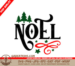 White Noel Round Ornament SVG SVG