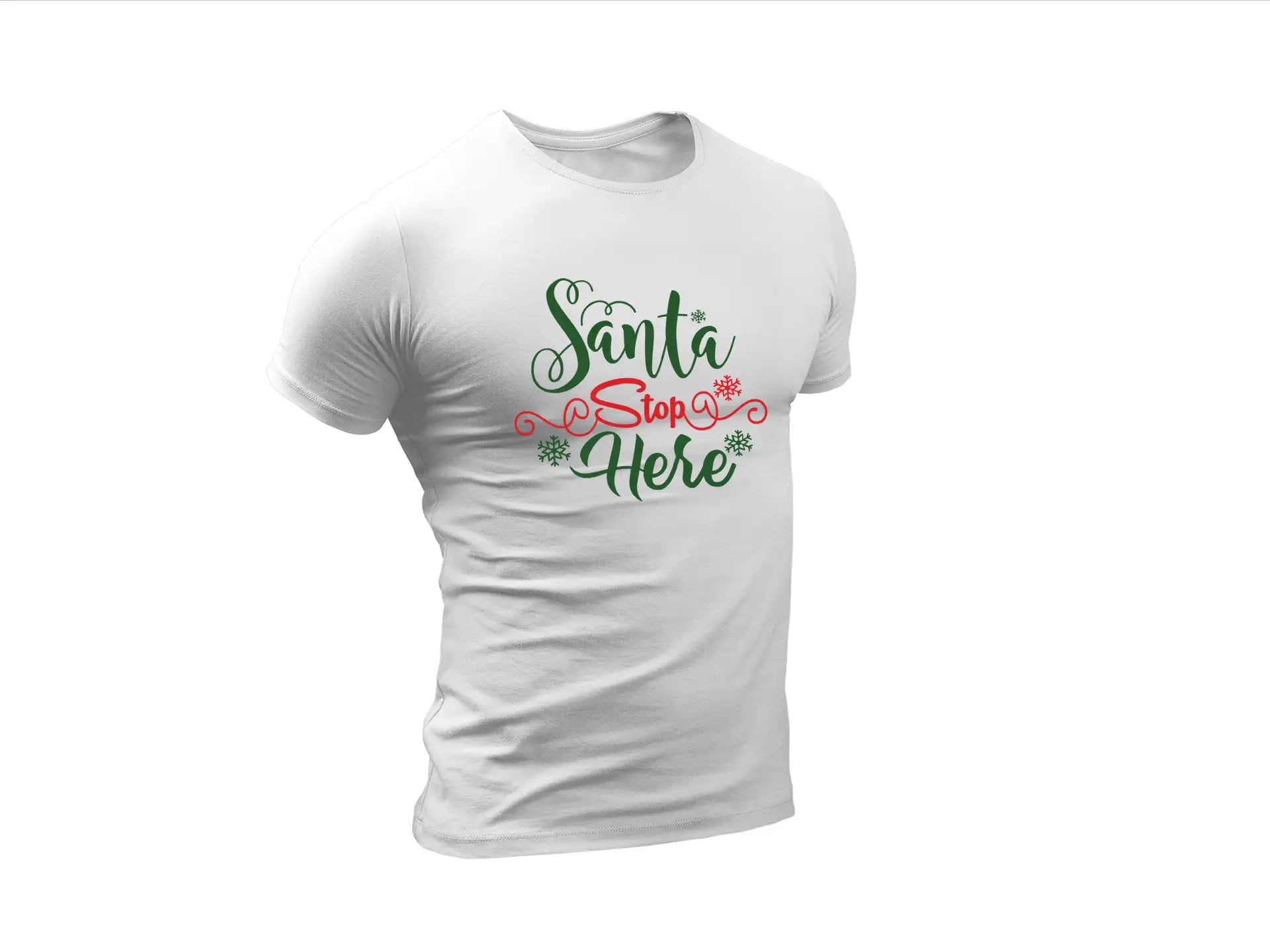 Green & Red Santa Stop Here SVG SVG