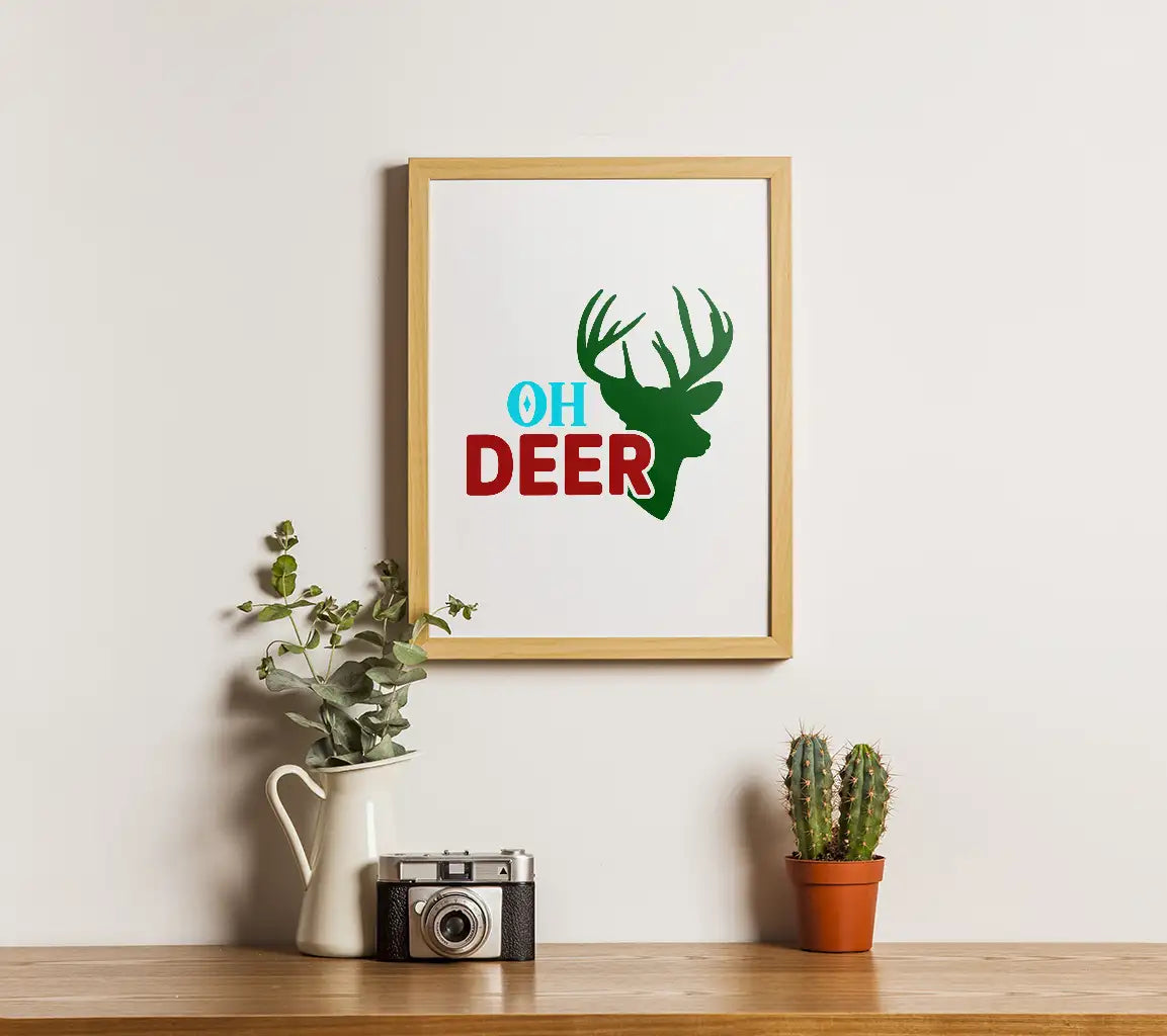 Oh Deer SVG Christmas Sticker SVG