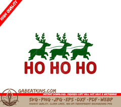 Christmas Reindeer Ho Ho Ho SVG SVG