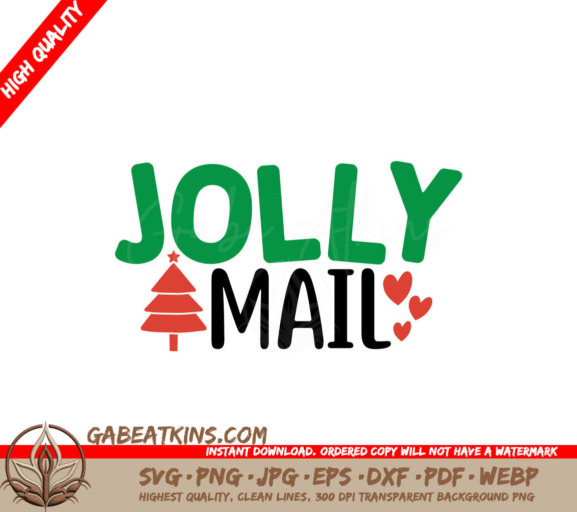 Jolly Mail Christmas Tree SVG SVG