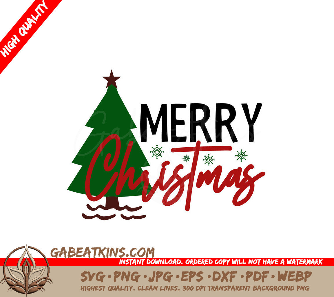 Merry Christmas Tree SVG SVG