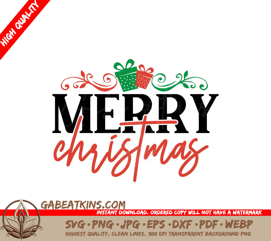 Merry Christmas Gift SVG SVG