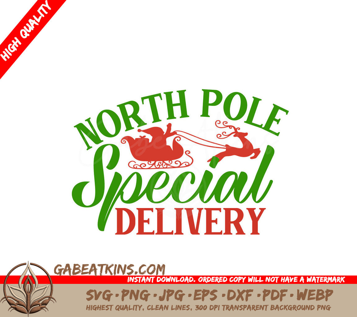 North Pole Special Delivery SVG SVG