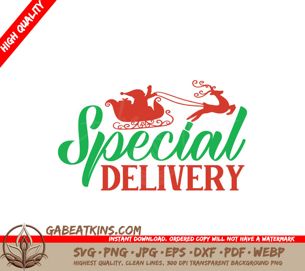 Special Delivery Santa SVG SVG