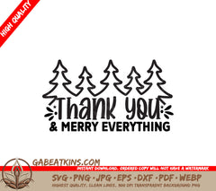 Thank You Merry Everything SVG SVG