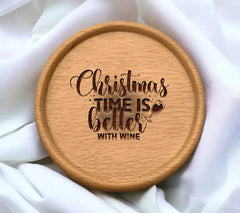 Christmas Wine SVG Sublimation Design SVG