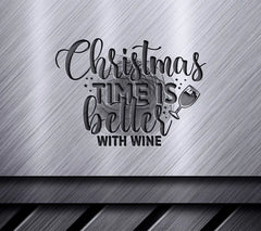 Christmas Wine SVG Sublimation Design SVG