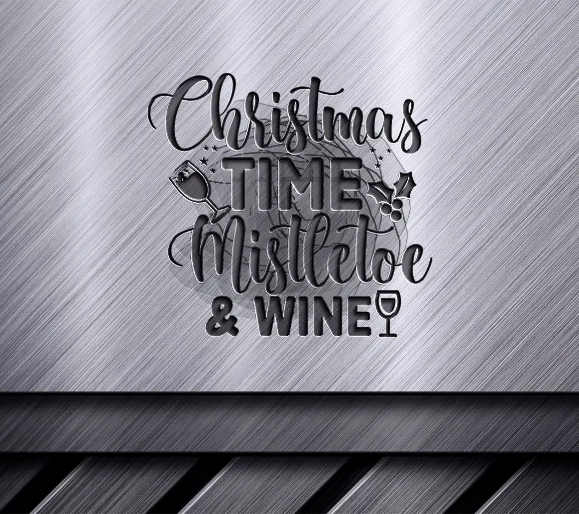 Christmas Mistletoe & Wine SVG SVG