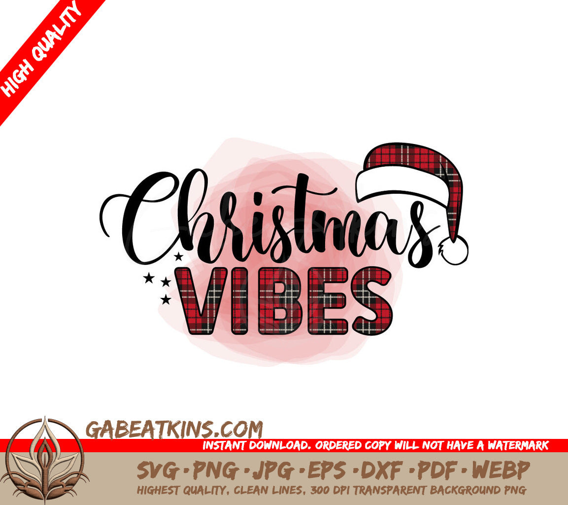 Christmas Vibes Santa Hat SVG SVG