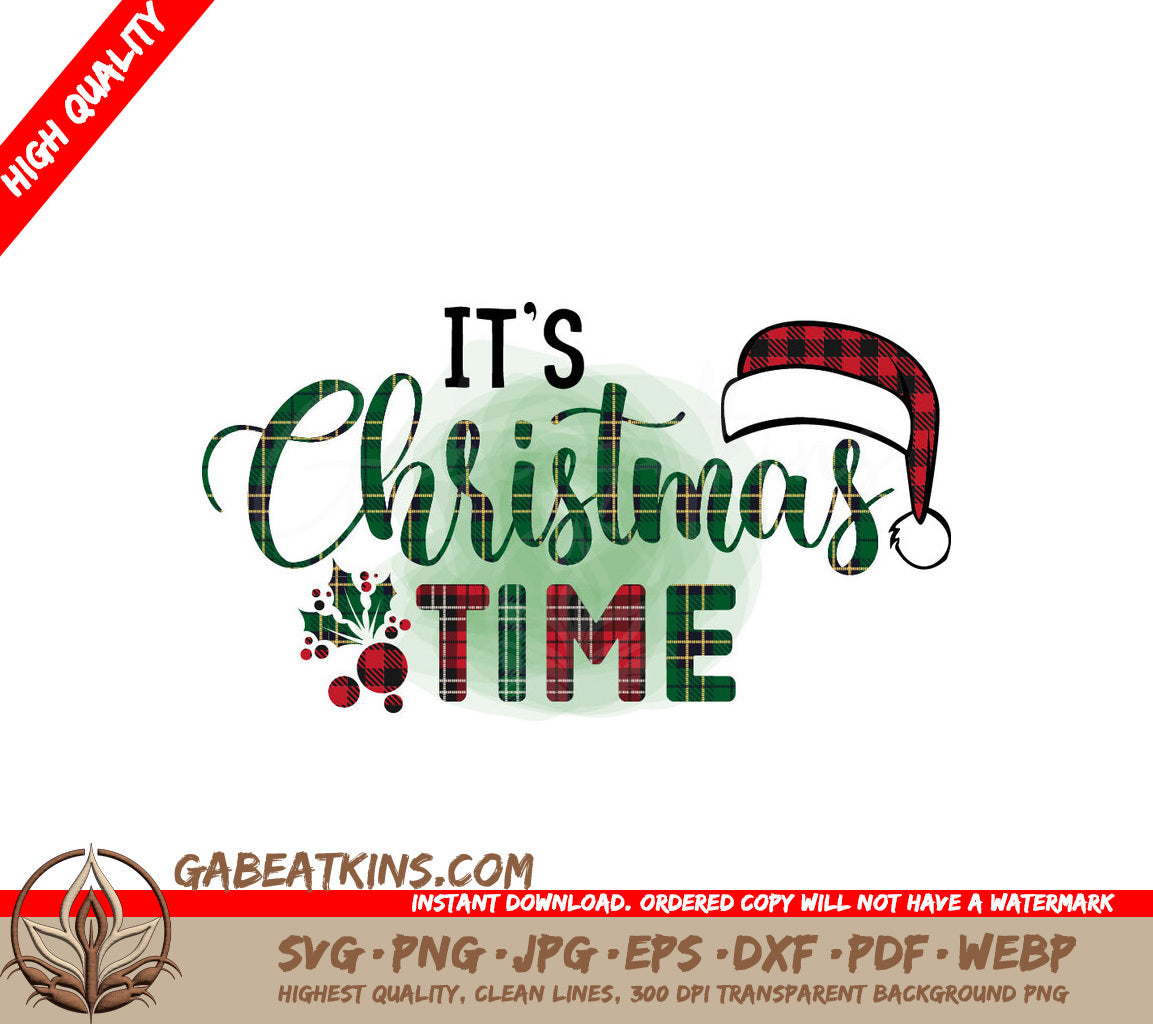 Christmas Time SVG Sublimation Design SVG